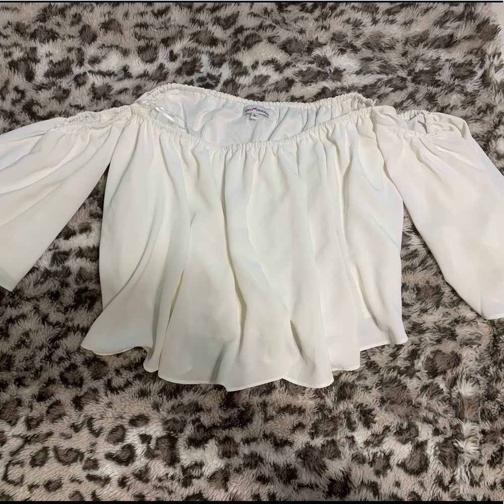 White off the shoulder top